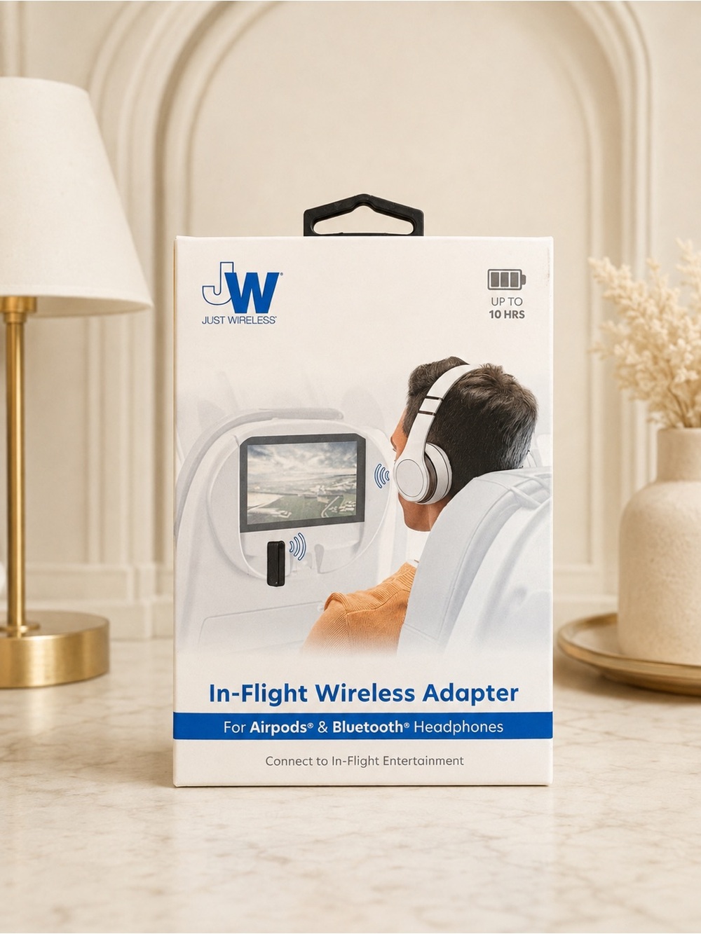 Just Wireless In-Flight Bluetooth Adapter for AirPods & Headphones Model 20089